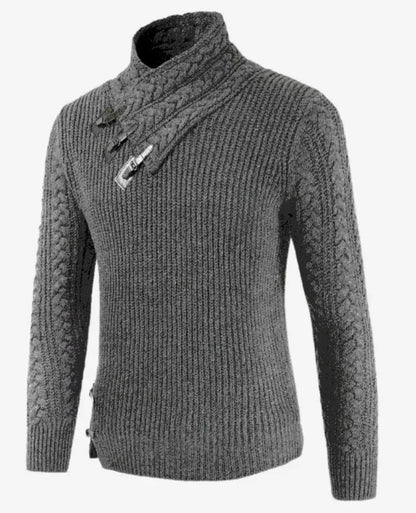 Léo - Pull haut de gamme à col roulé en laine pour homme