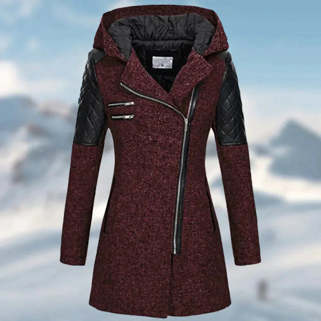 Manteau d'hiver élégant à capuche de la collection Rive Luxe
