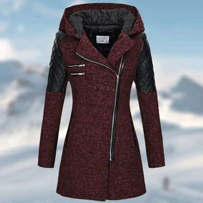 Manteau d'hiver élégant à capuche de la collection Rive Luxe