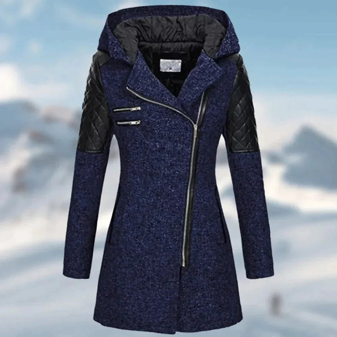 Manteau d'hiver élégant à capuche de la collection Rive Luxe