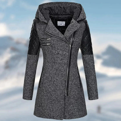 Manteau d'hiver élégant à capuche de la collection Rive Luxe