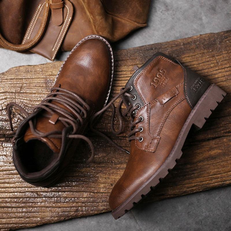Édition Prestige - Bottines en Cuir Authentique pour Homme