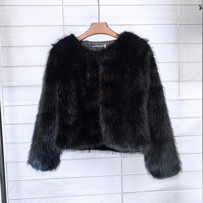 Manteau Luxe en Fourrure Douce by Étoile Noire