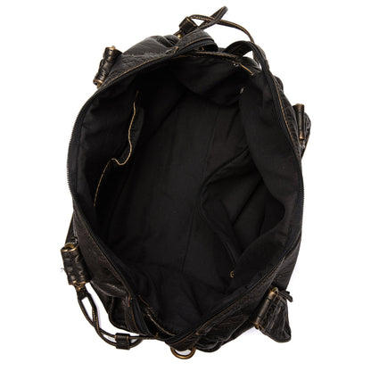 Sac à Main Élégant en Cuir Noir pour les Études - Collection Lumina