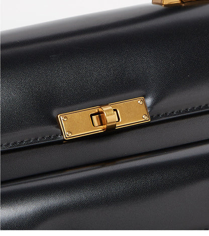 Sac à Bandoulière Vernis Noir Erin Élégance Suprême