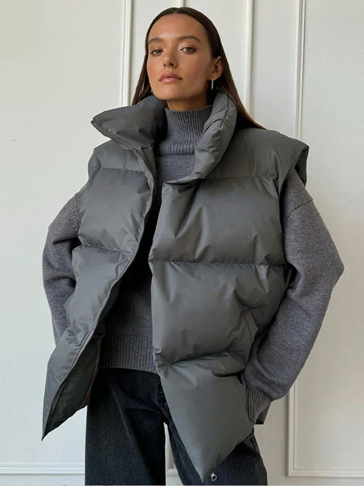 Veste en duvet de luxe Parisienne - Doudoune et gilet en plumage