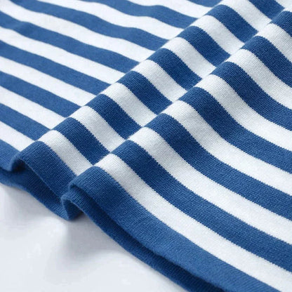 Lumineux - Polo à rayures raffiné en tissu léger