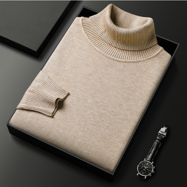 Élégance Suprême - Pull à col roulé en cachemire haut de gamme pour homme