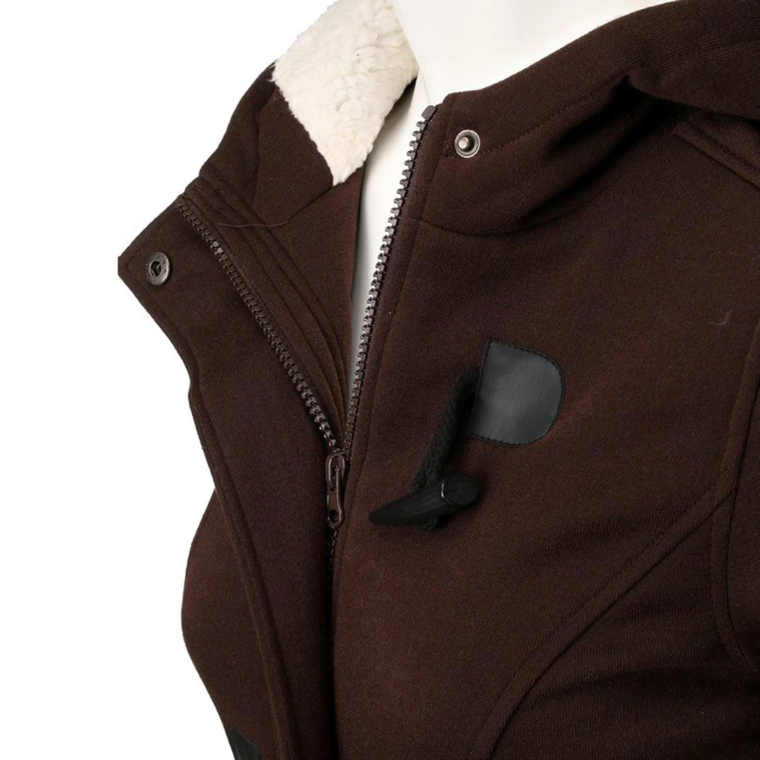 Manteau d'hiver longue durée à capuche pour femmes – Collection Élégance Nordique