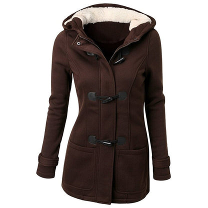 Manteau d'hiver longue durée à capuche pour femmes – Collection Élégance Nordique