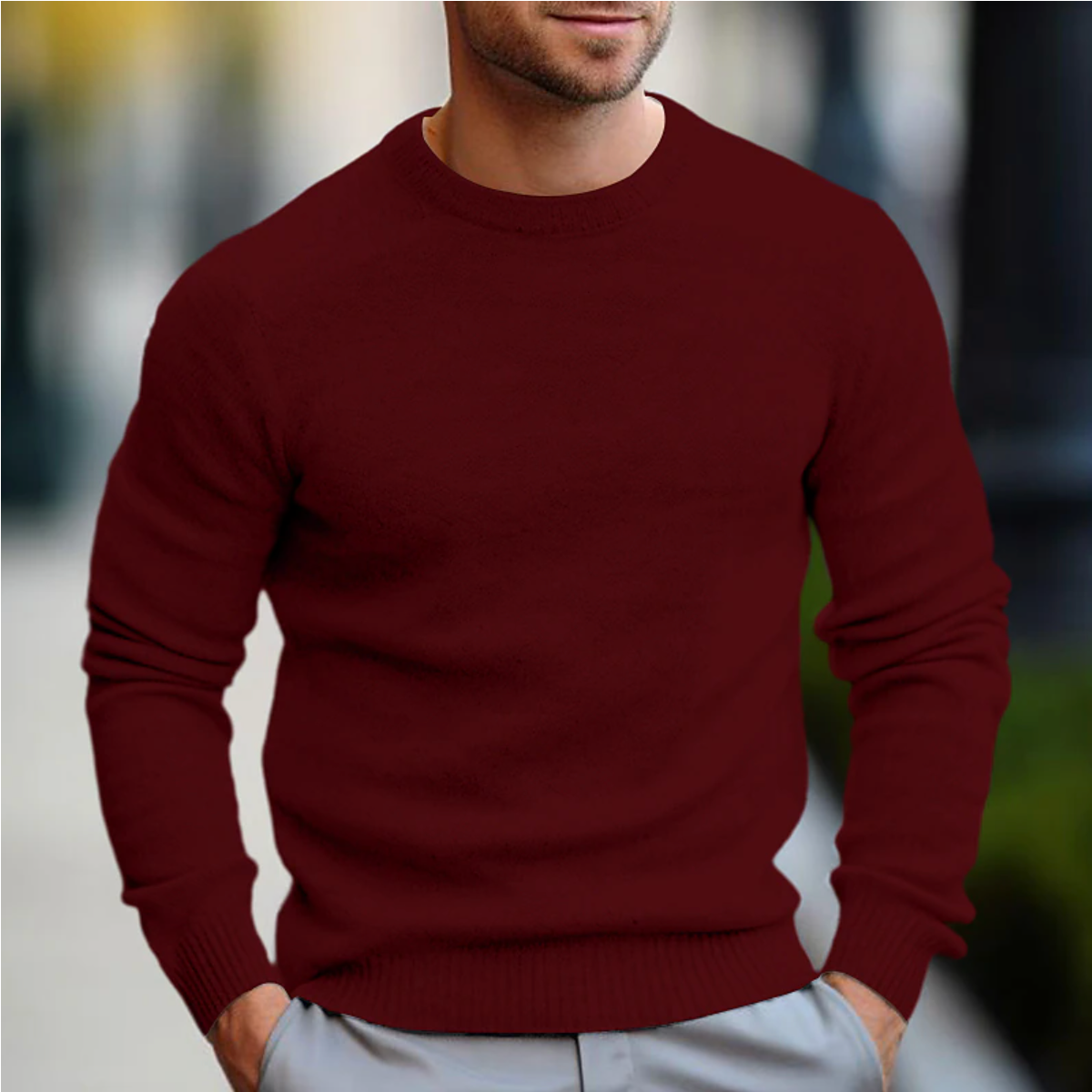 Orvian Chandail homme coupe décontractée élégant et confortable
