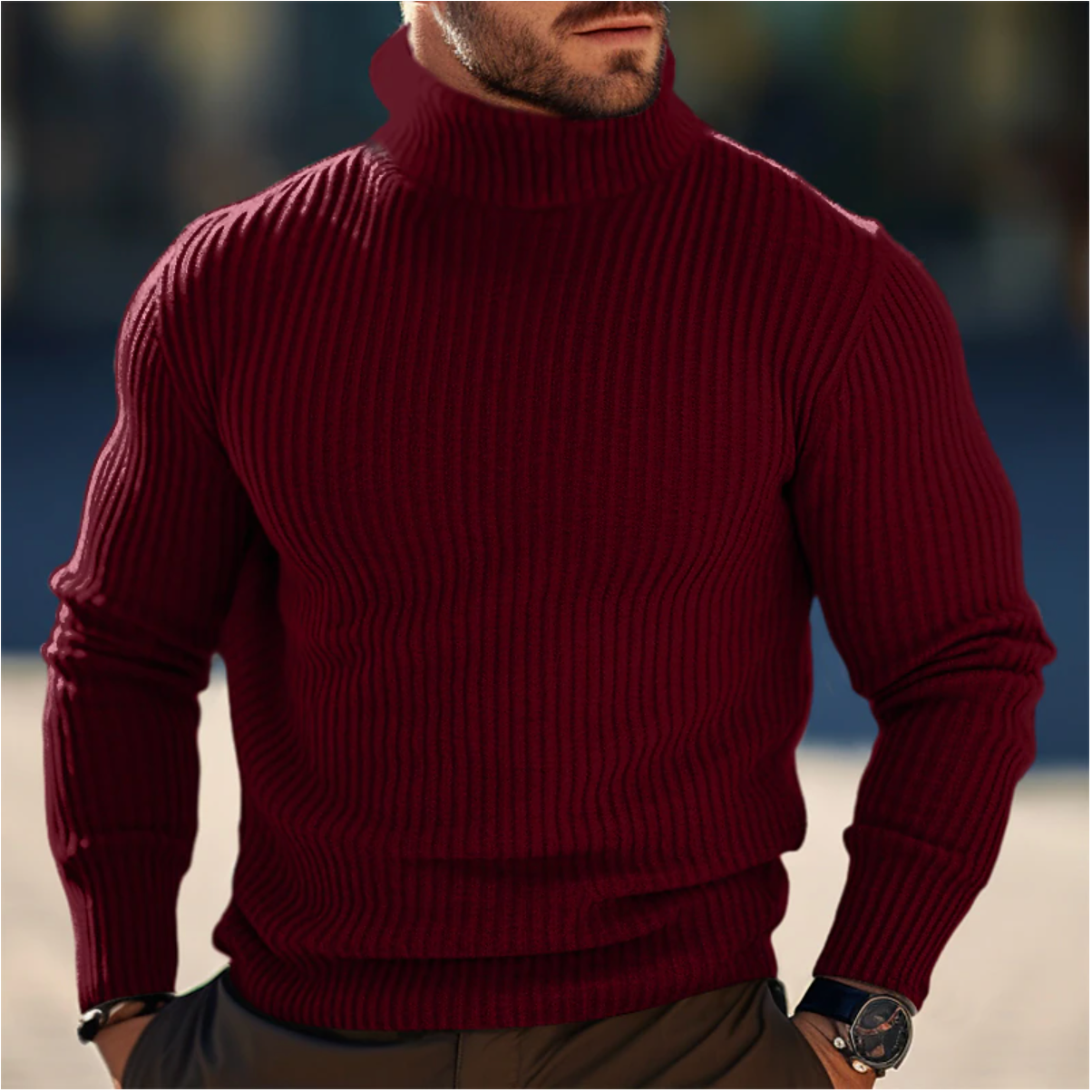 Eryon – Pull à col roulé élégant pour hommes