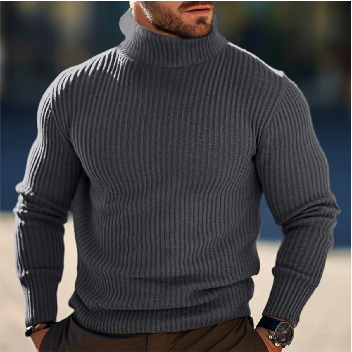 Eryon – Pull à col roulé élégant pour hommes