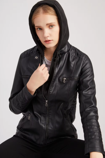 Selena - Veste de motard en cuir haut de gamme raffinée