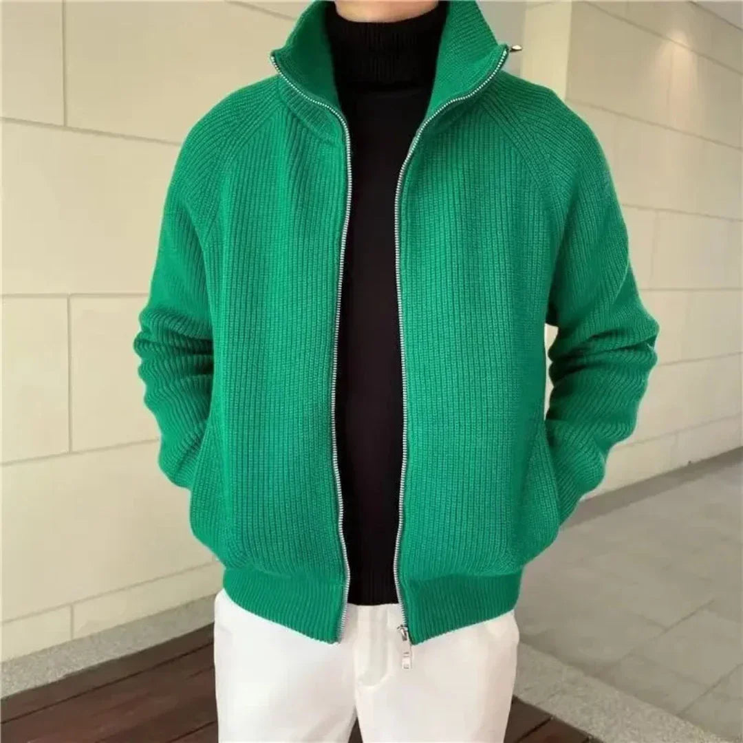 Cardigan élégant en laine mérinos pour hommes - Confort hivernal premium