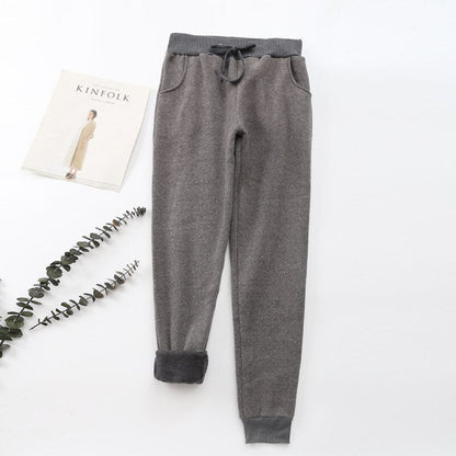 LuxeFit - Pantalon de sport en polaire avec doublure chaude et poches pratiques