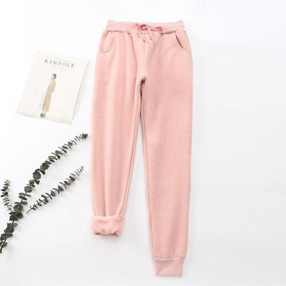 LuxeFit - Pantalon de sport en polaire avec doublure chaude et poches pratiques
