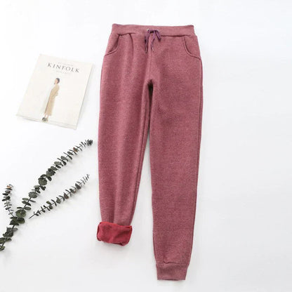 LuxeFit - Pantalon de sport en polaire avec doublure chaude et poches pratiques