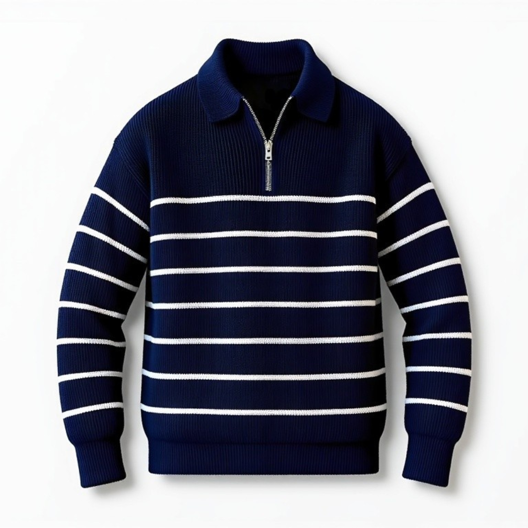 Pull en laine à rayures classiques par Maison du Ciel