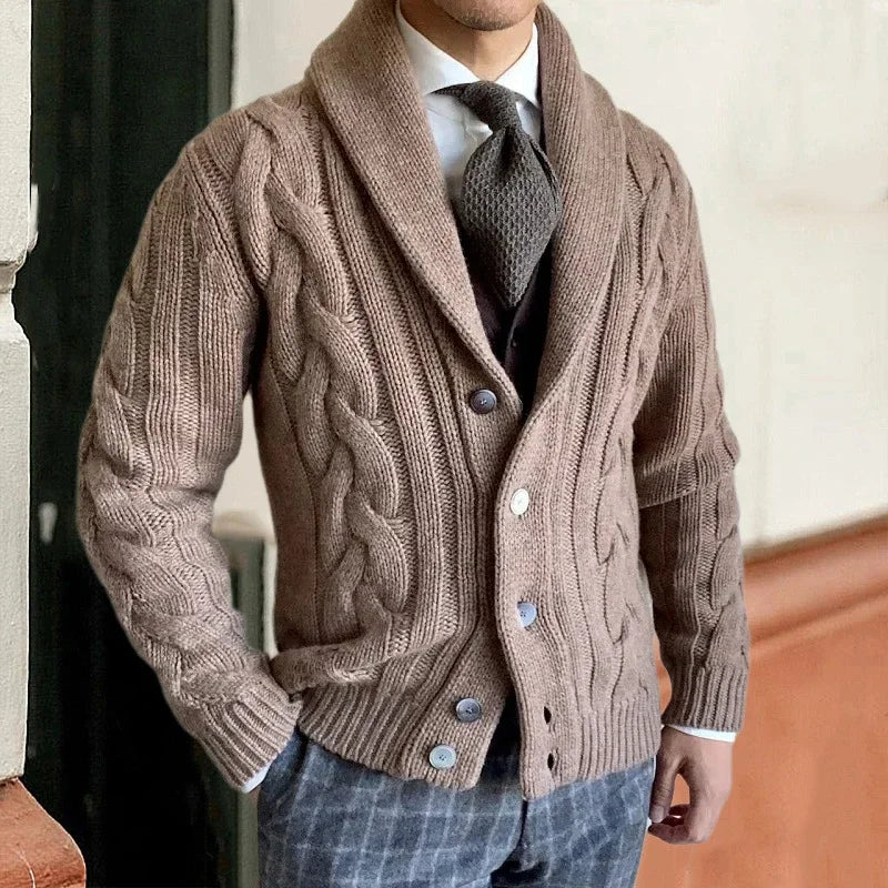 Cardigan en laine élégante pour hommes pour les saisons automne-hiver