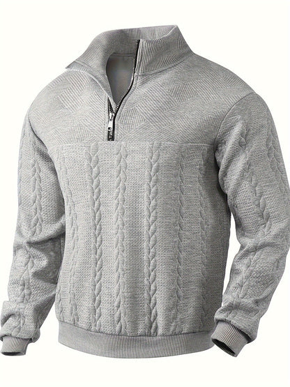 Pull rétro homme avec col zippé élégant