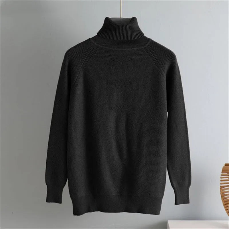 Pull-over Col Roulé Élégant Clara pour Femme