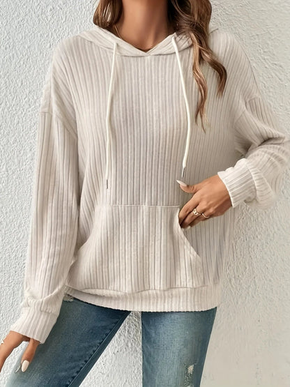 Luxe Urbain - Hoodie en tricot côtelé pour un confort ultime