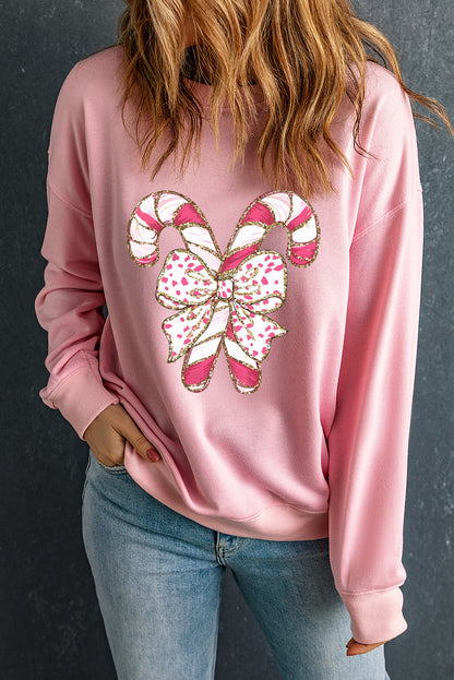 Sweatshirt de Noël à Graphisme Élégant avec Épaules Tombantes - Collection Hiver Élite
