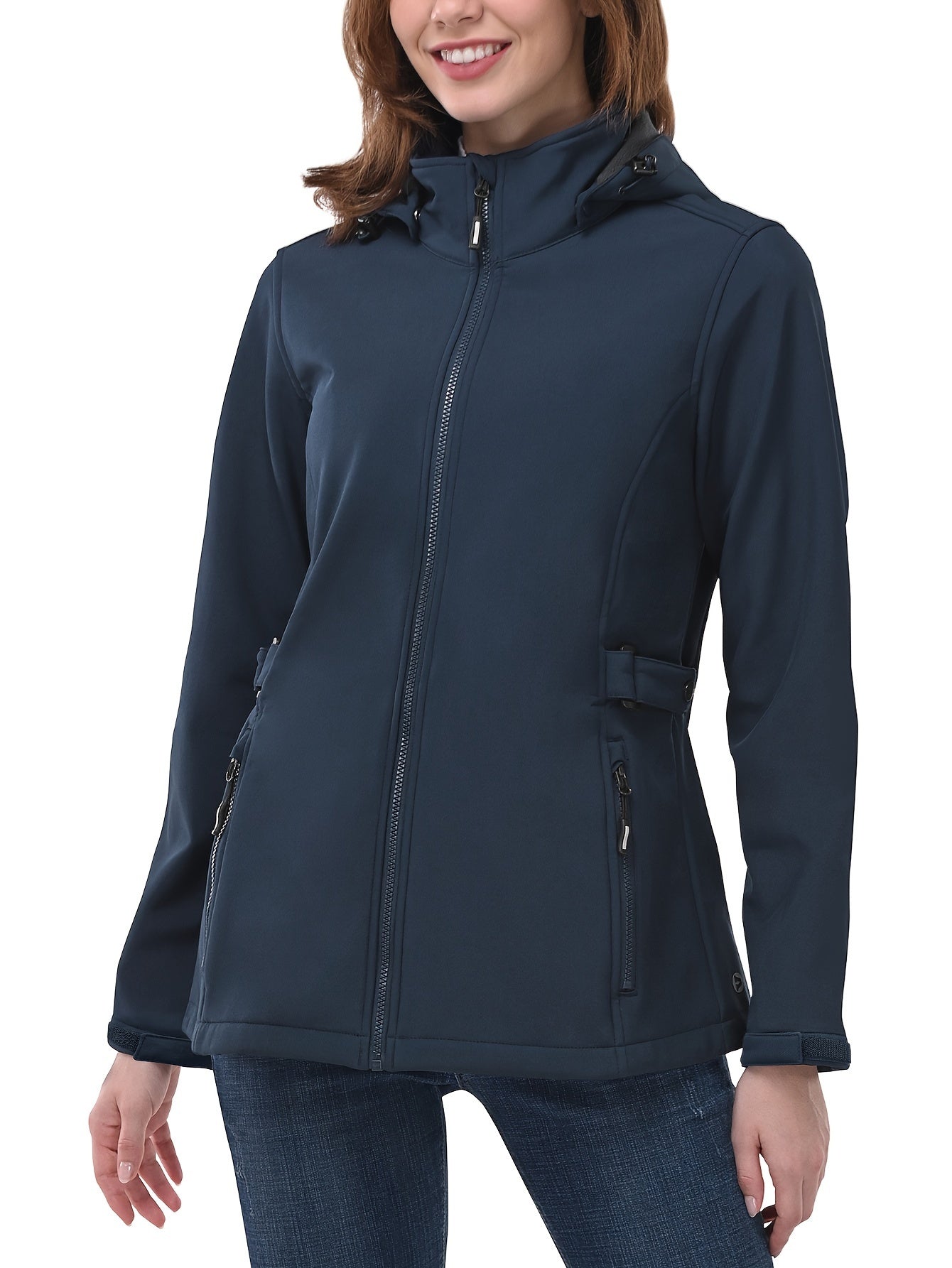 Veste Élégante D'extérieur Femmes - Manteau Softshell Résistant au Vent