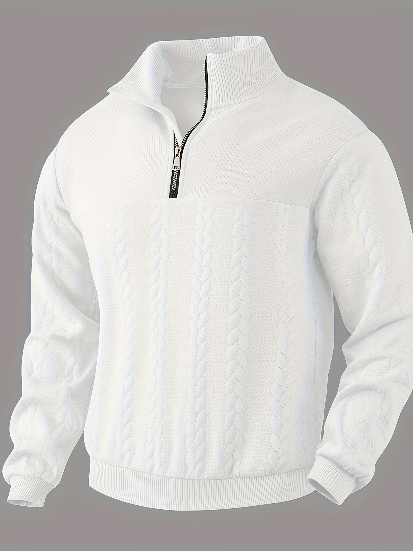 Pull rétro homme avec col zippé élégant