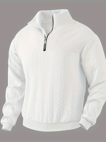Pull rétro homme avec col zippé élégant