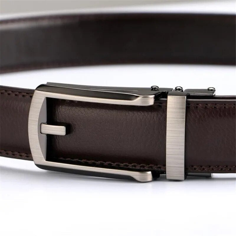 Ceinture Luxe Homme sans Trou en Cuir Véritable - Élégance et Confort Premium