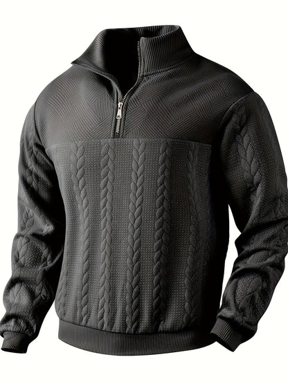 Pull rétro homme avec col zippé élégant