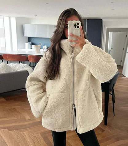 Veste en laine d'agneau pour femmes - Collection Élégance Mérinos