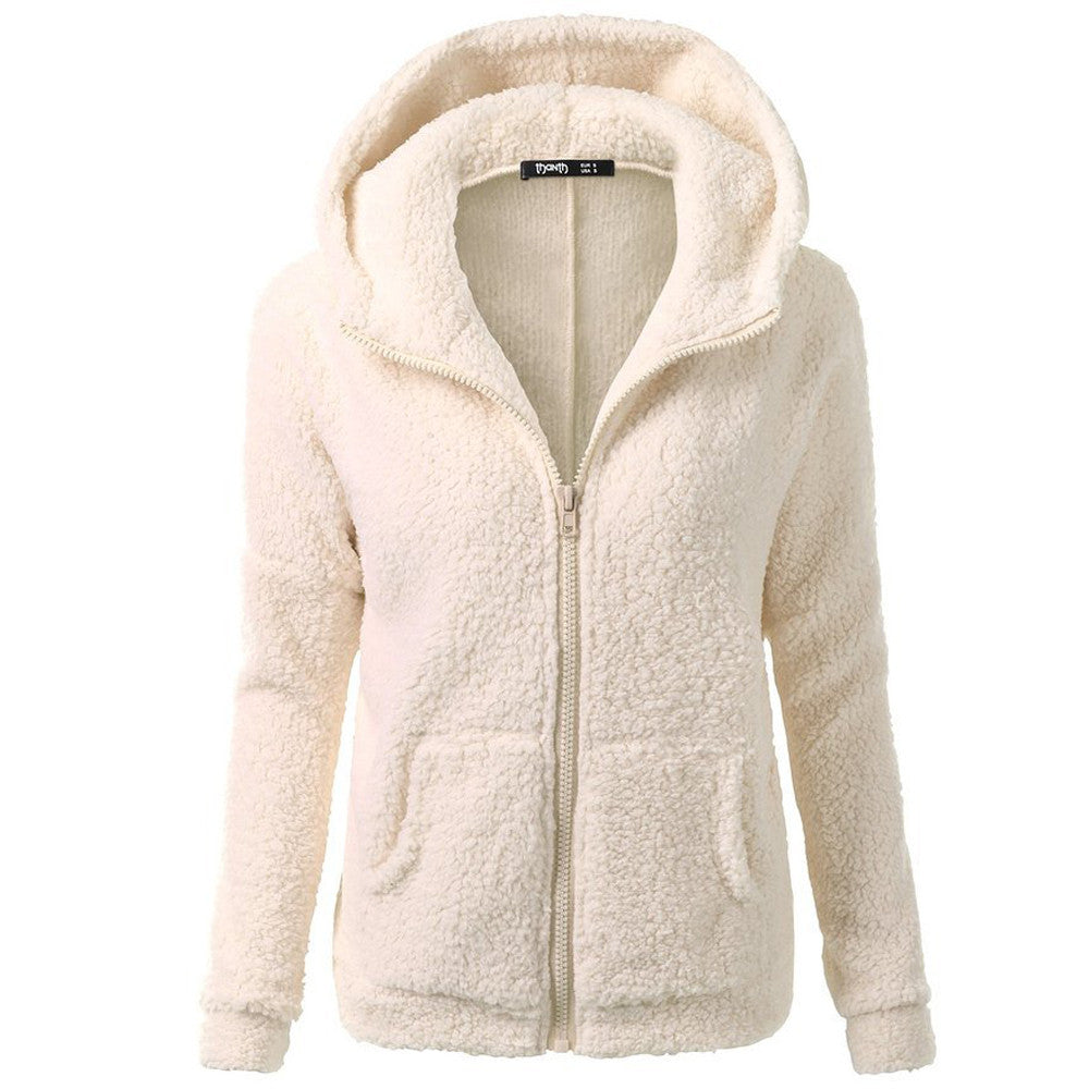 Véloce - Pull en polaire sherpa ultra doux avec fermeture éclair