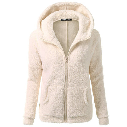 Véloce - Pull en polaire sherpa ultra doux avec fermeture éclair