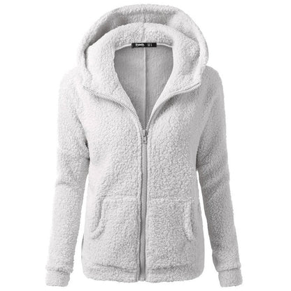 Véloce - Pull en polaire sherpa ultra doux avec fermeture éclair