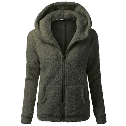 Véloce - Pull en polaire sherpa ultra doux avec fermeture éclair