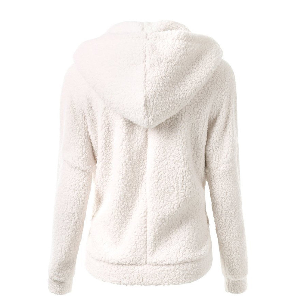Véloce - Pull en polaire sherpa ultra doux avec fermeture éclair