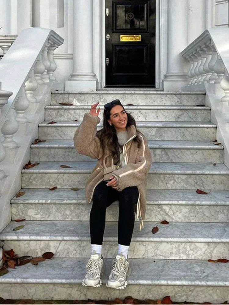 Veste en laine d'agneau pour femmes - Collection Élégance Mérinos