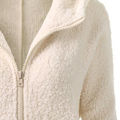 Véloce - Pull en polaire sherpa ultra doux avec fermeture éclair