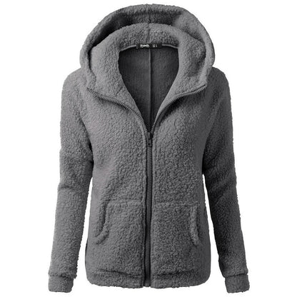 Véloce - Pull en polaire sherpa ultra doux avec fermeture éclair