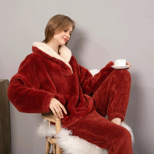 Ensemble Pyjama Polaire Luxe de Nuit – Douceur Épaisse