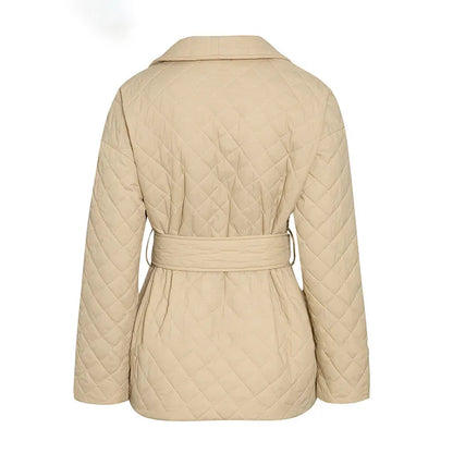 Manteau Ceinturé Court et Chaud pour Femme Luxe Éléonore