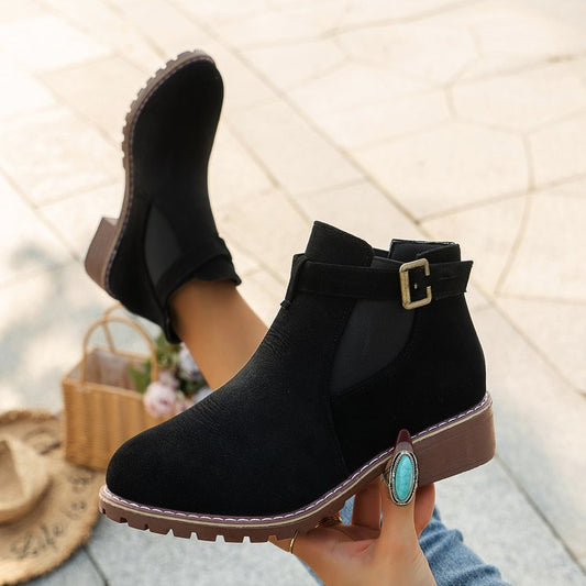 Verona - Bottines Élégantes Femme à Talon Épais et Confortable