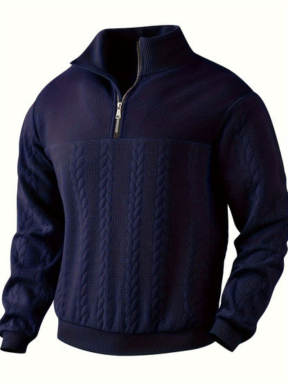 Pull rétro homme avec col zippé élégant