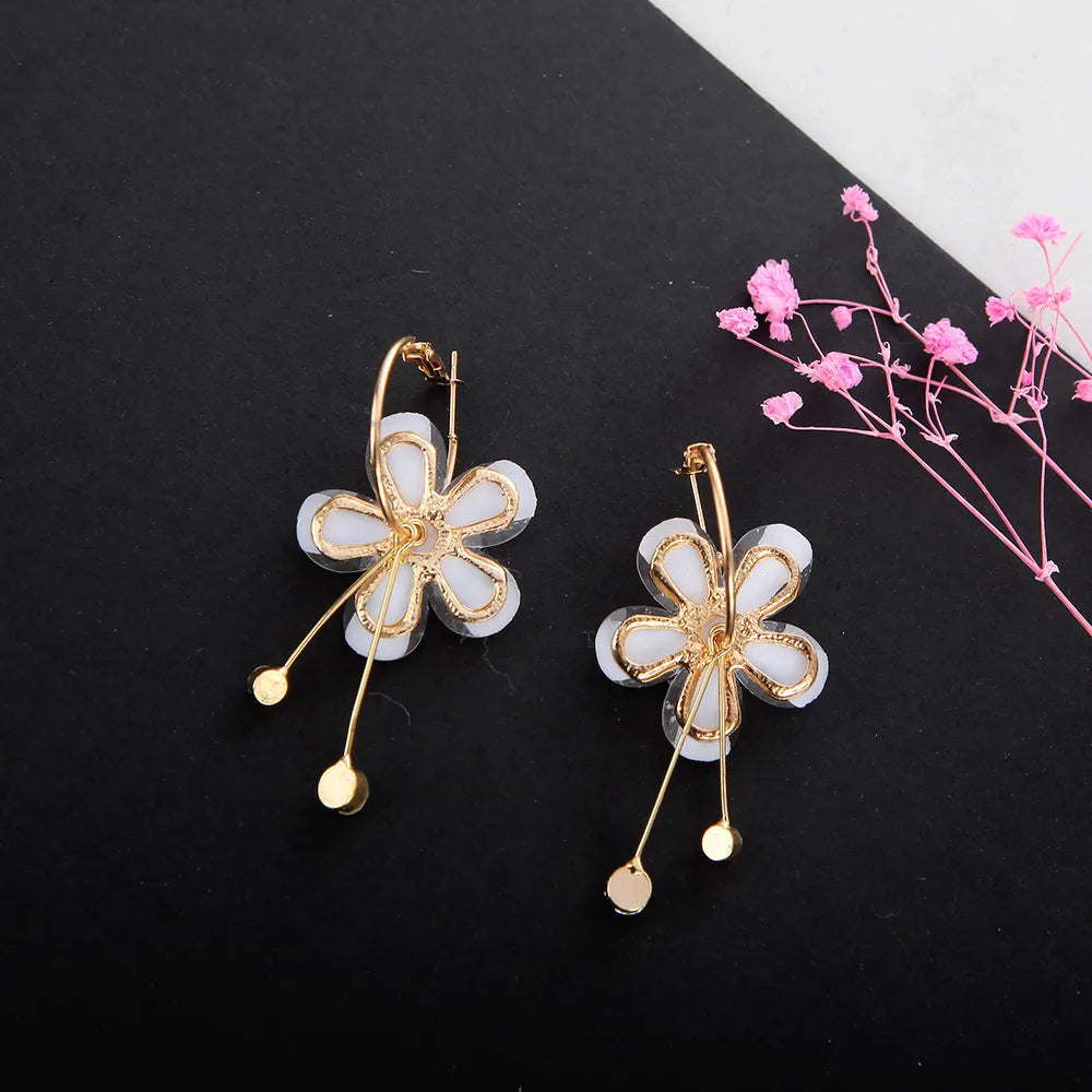 Boucles d'oreilles Élégance Fleurie en Lilas