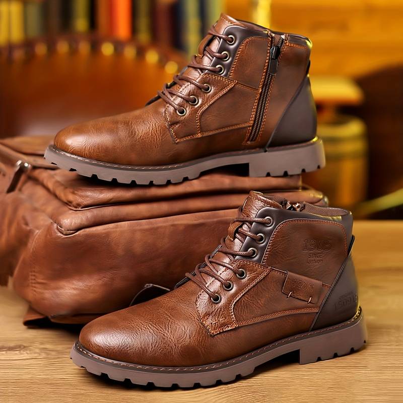 Édition Prestige - Bottines en Cuir Authentique pour Homme