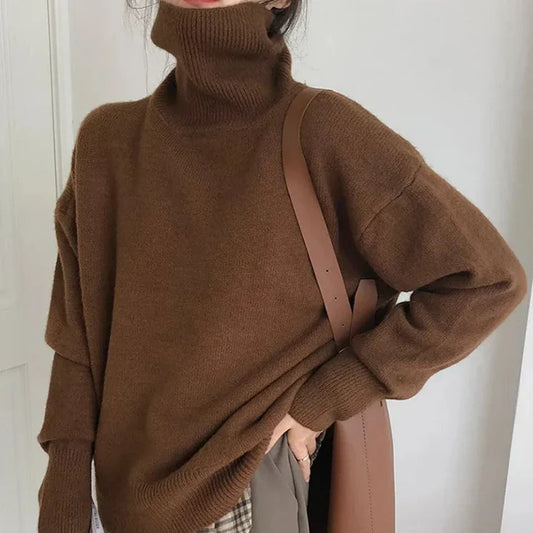 Pull-over Matelassé Élégance Luxe Col Roulé Daphné
