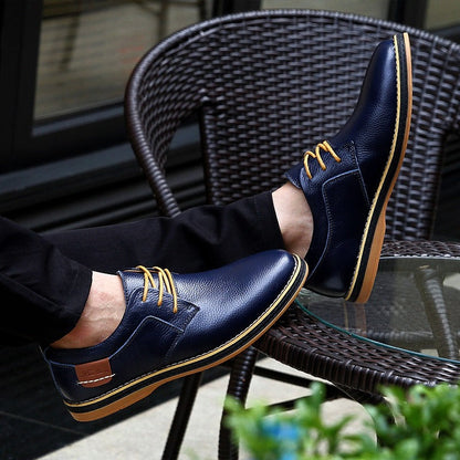 Luxe Urbain - Chaussures Oxford en cuir véritable pour homme